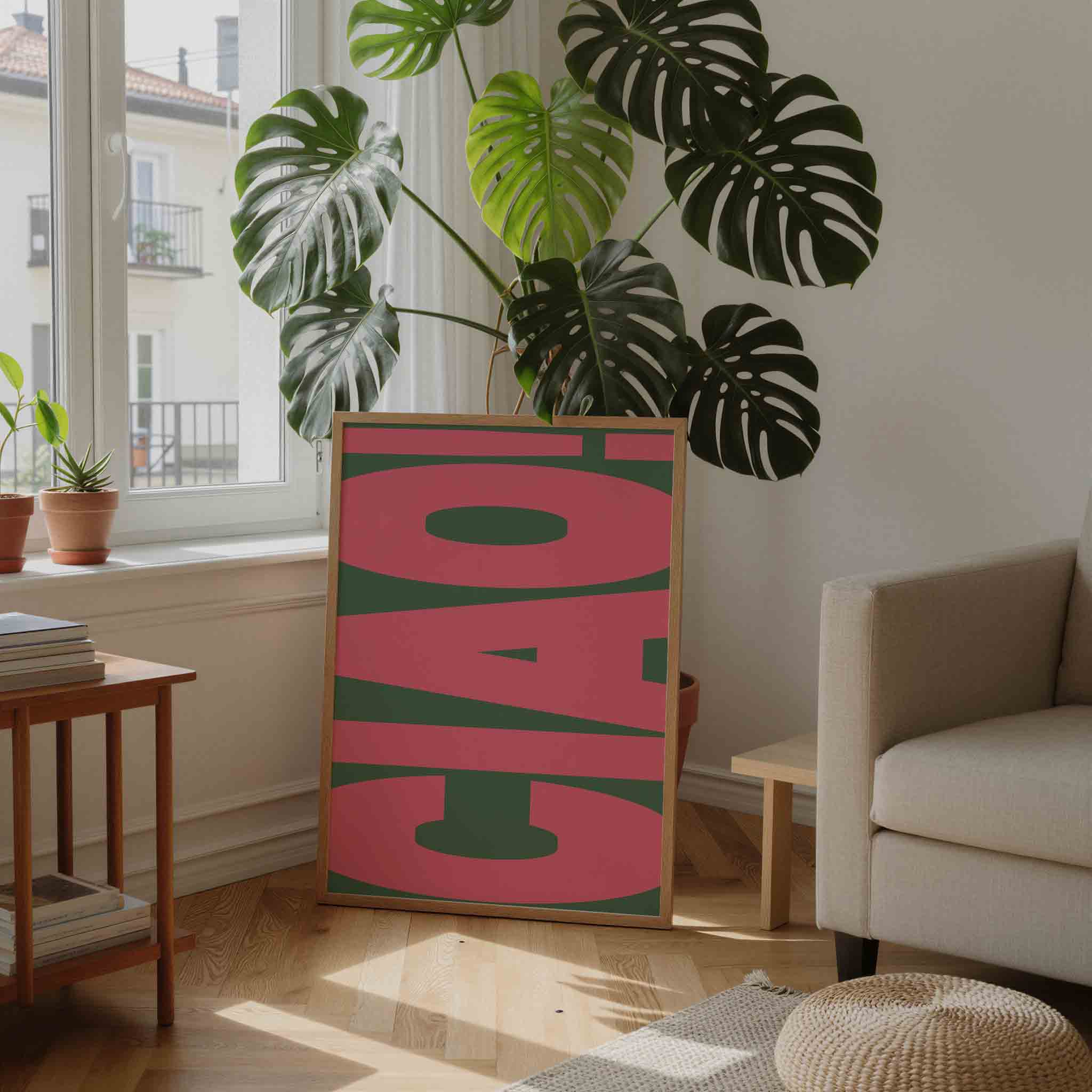 Roze typografie Poster
