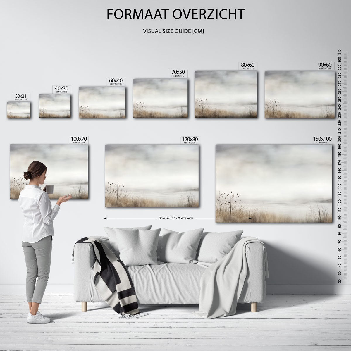 Mistige oever Poster