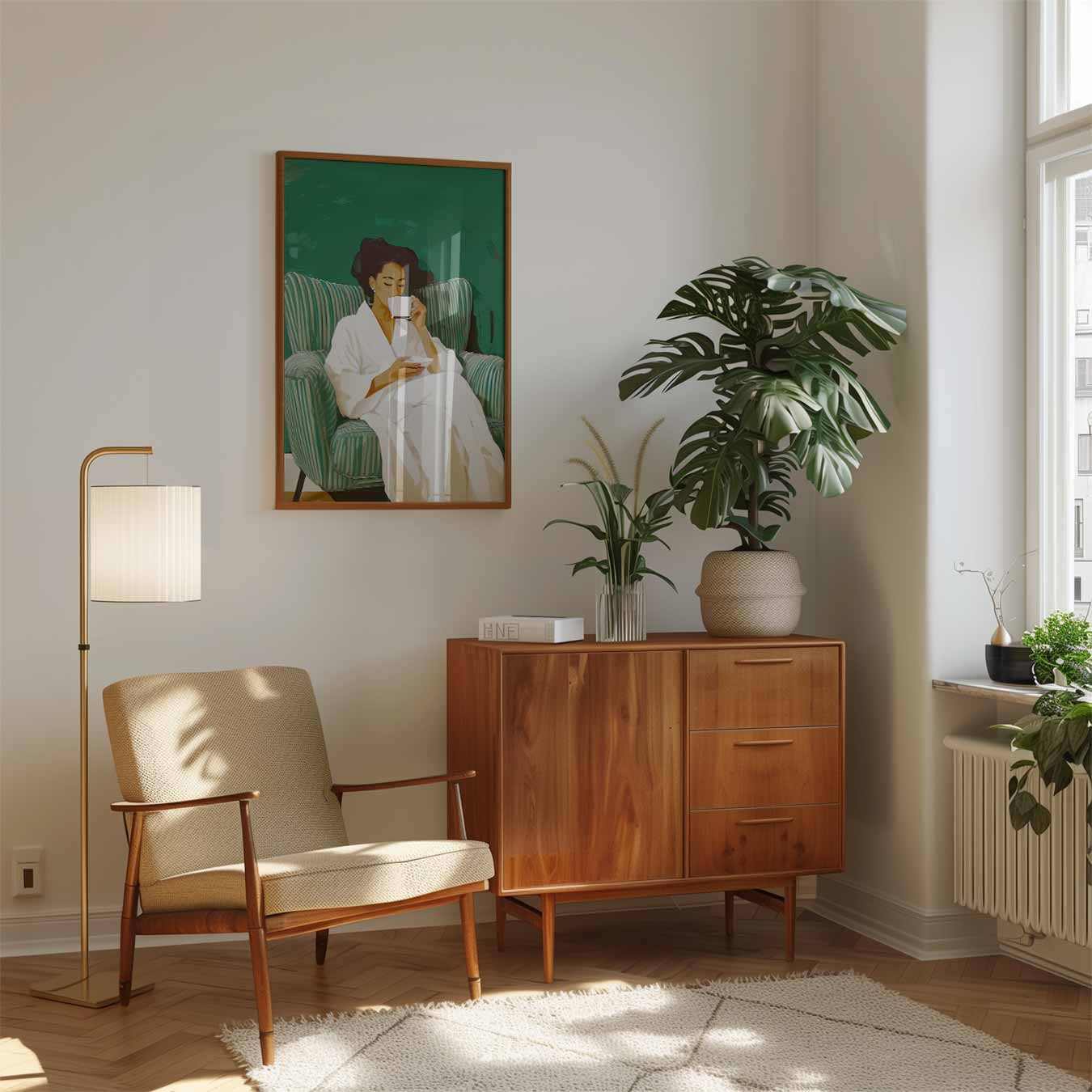 Ontspannen Ochtendmoment Poster-WallArtistic