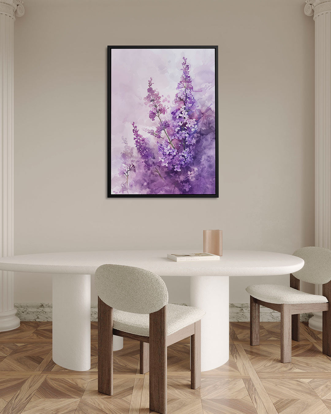 Bloemen in paarstinten Kunstwerk
