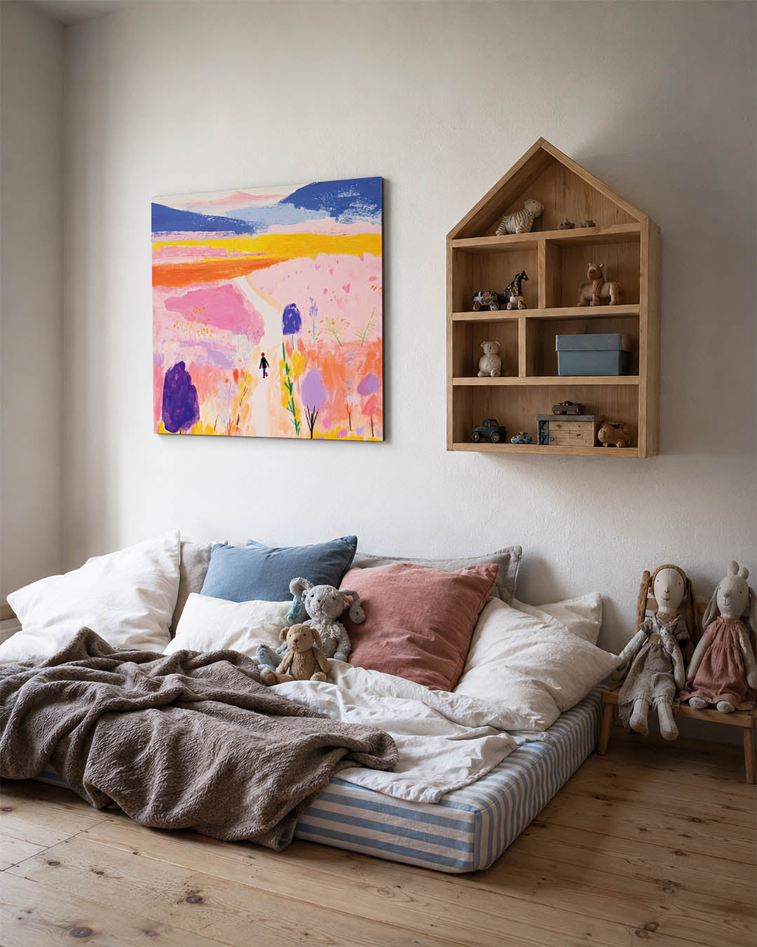 Kleurrijke landschap wandeling Kunstwerk