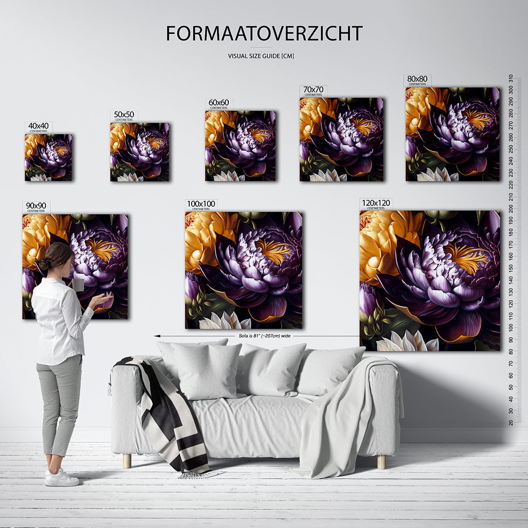 Bloemrijke harmonie Kunstwerk