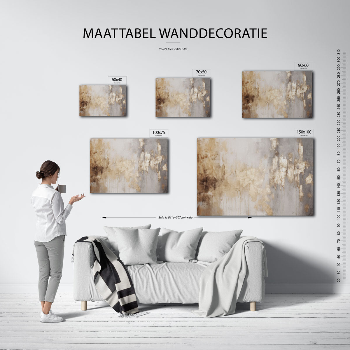 Gouden textuur compositie Kunstwerk