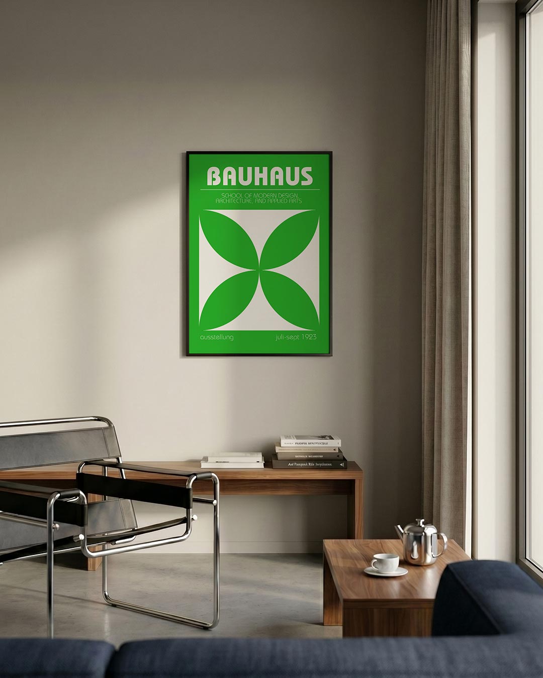 Groene vormenbalans Poster
