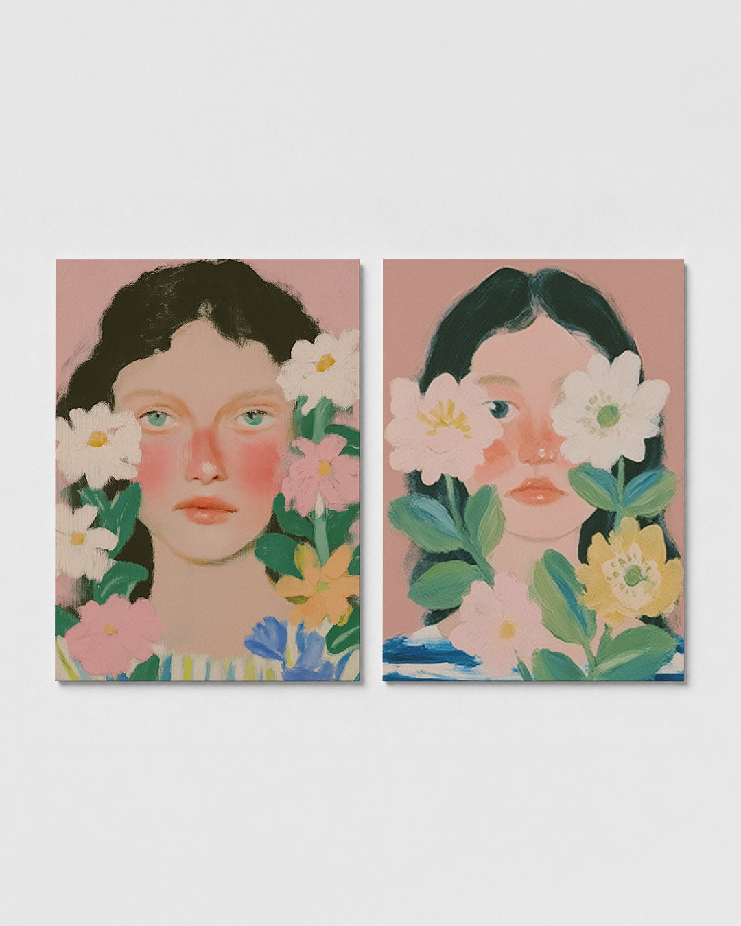 Bloemrijke portret Posterset