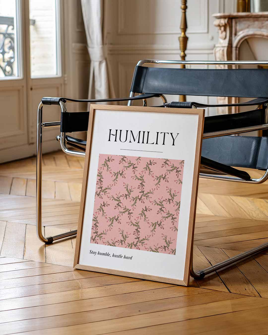 Elegante Humility Bloemenposter-WallArtistic