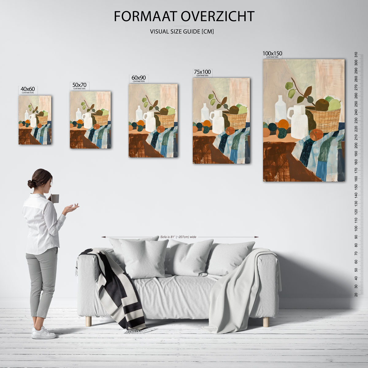 Fruit en vormen Kunstwerk