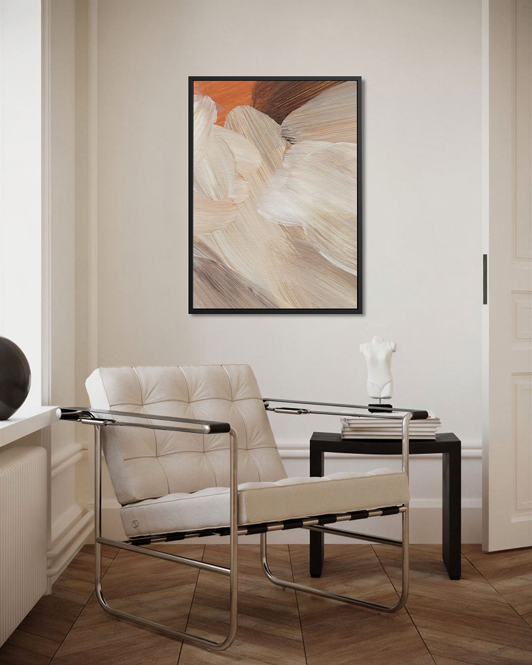Organische borstelvegen Kunstwerk