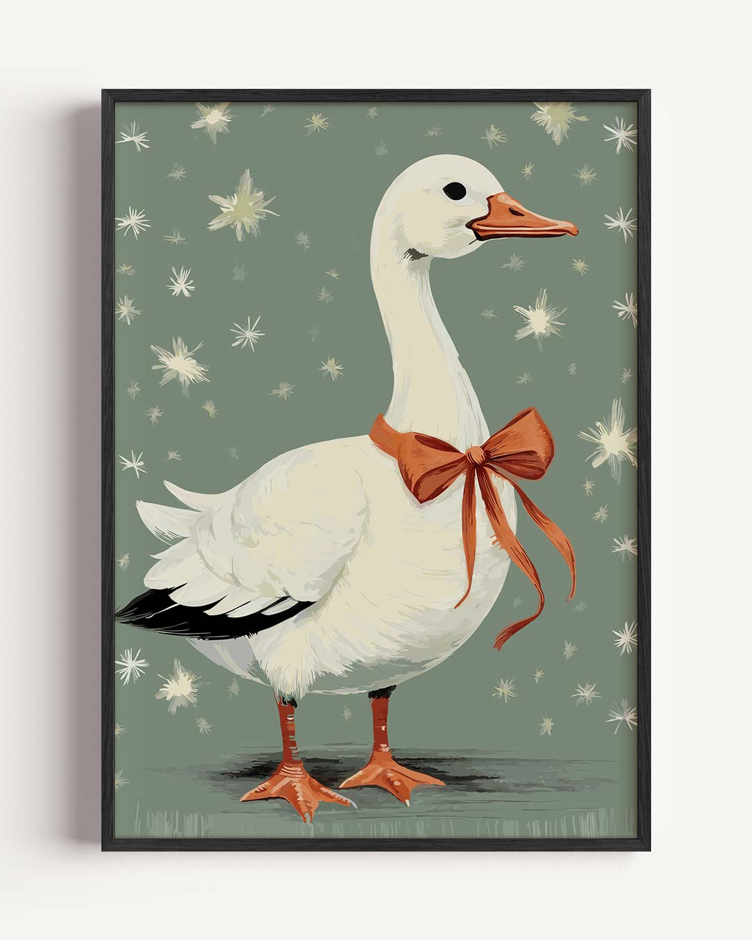 Elegante Eend met Strik Poster-WallArtistic