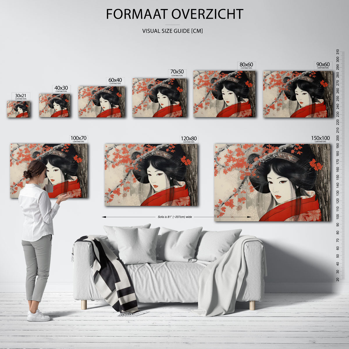 Vrouw met bloemen Poster