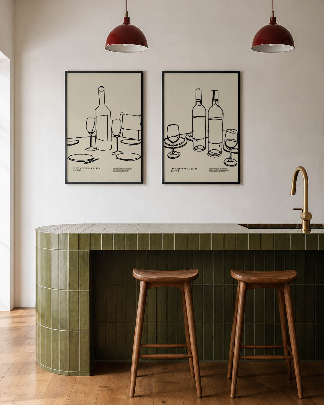 Lijnen en glas Posterset