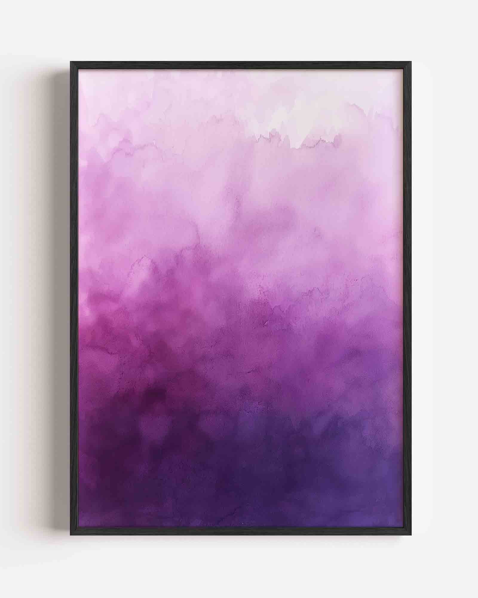 Paarse aquarel Poster
