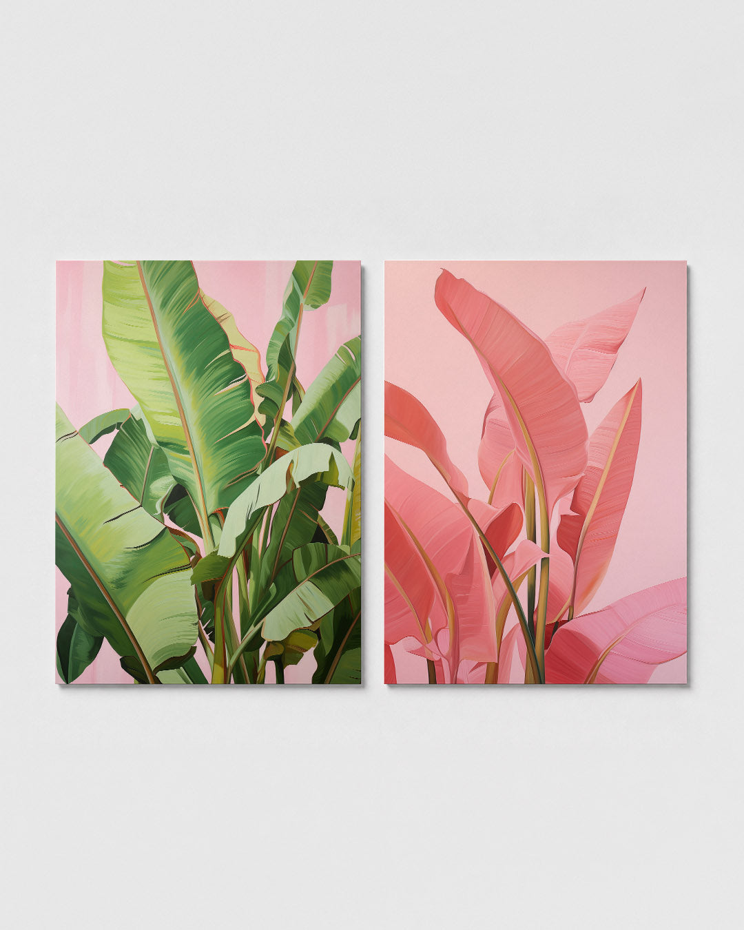 Blad en roze Posterset