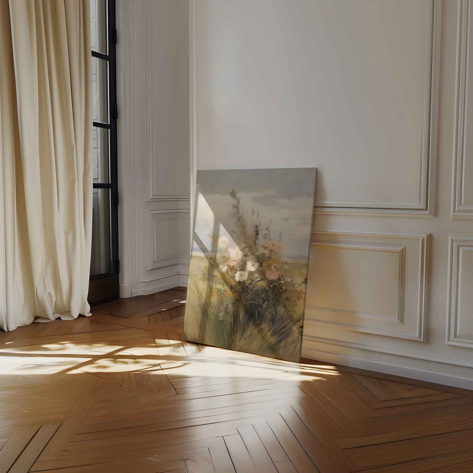 Veldbloemen in de Zomerbries Kunstwerk-canvas-dibond-plexiglas-wanddecoratie-WallArtistic
