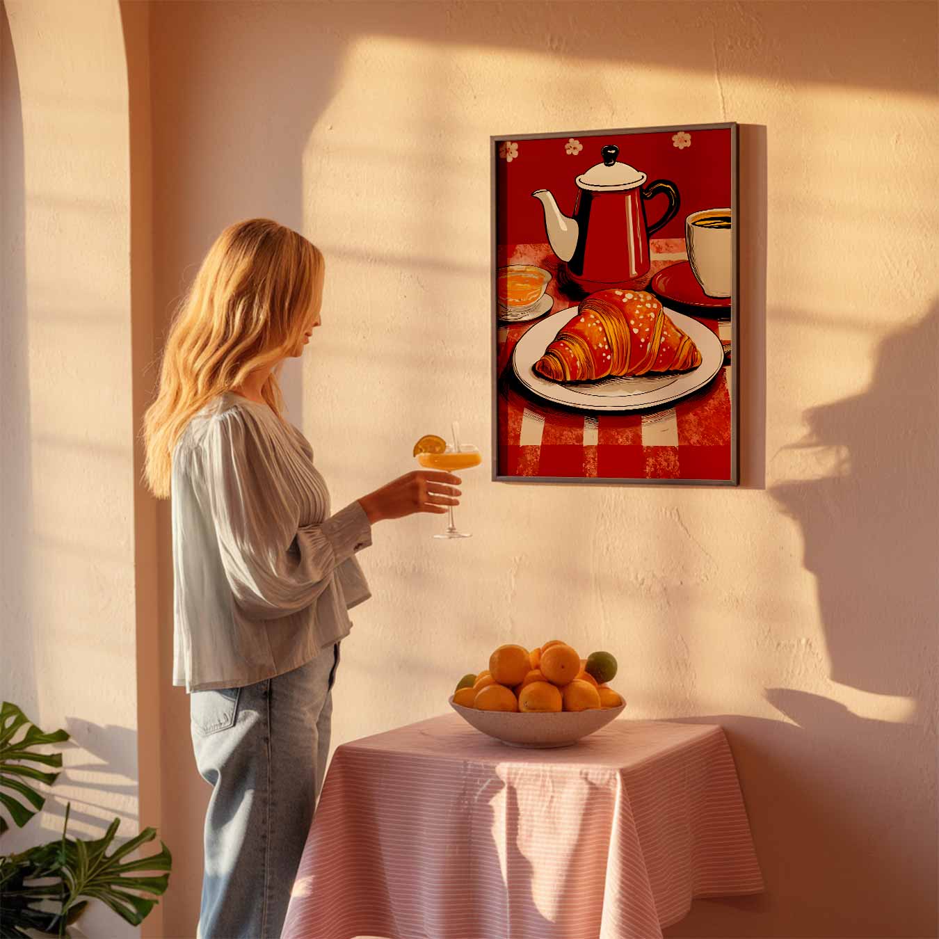Franse Ontbijt Sfeerposter-WallArtistic