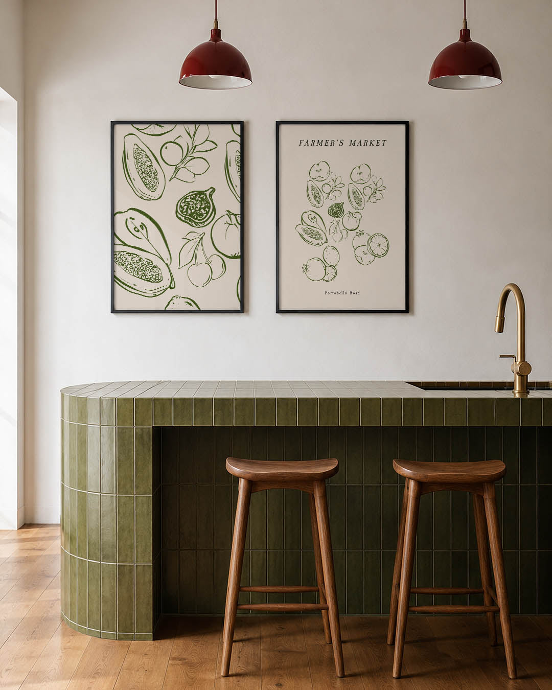 Fruitige lijnenspel Posterset