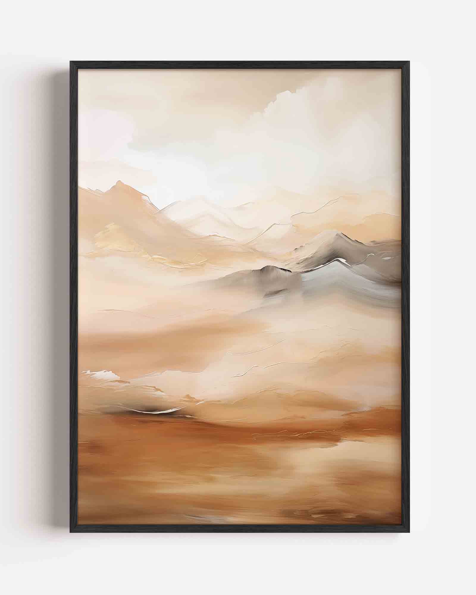 Landschap in beige Poster
