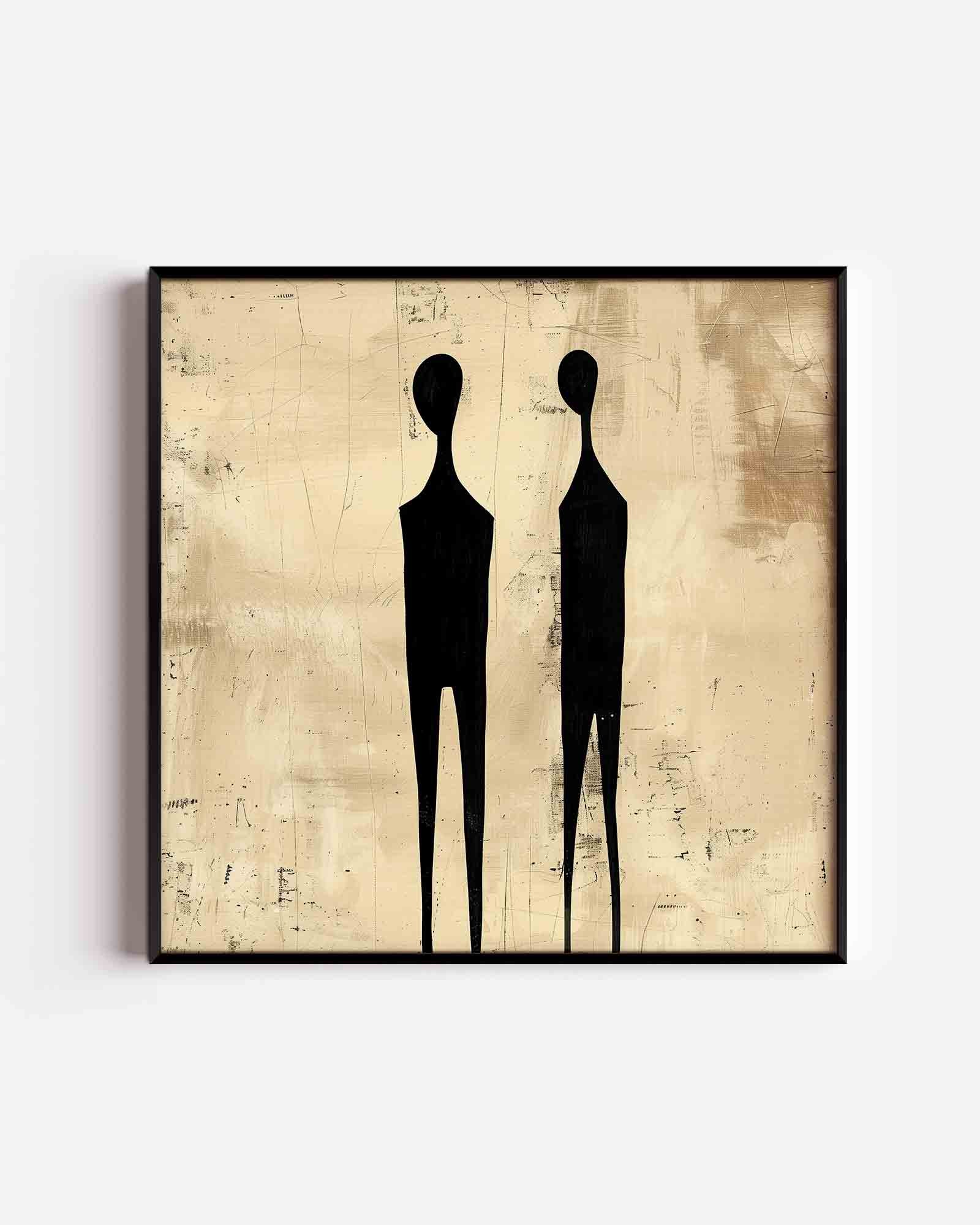 Twee figuren Poster