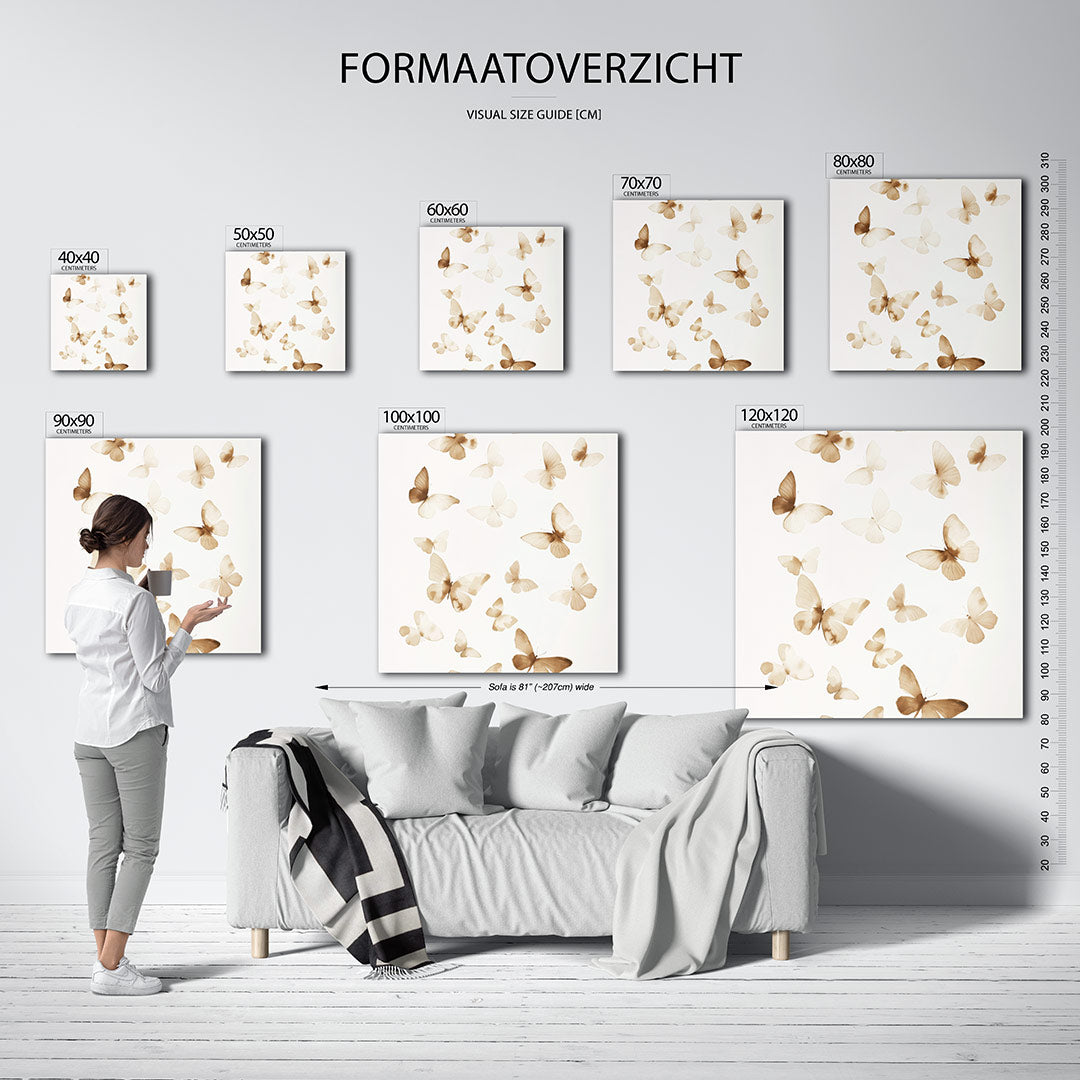Vliegende vlinders Kunstwerk