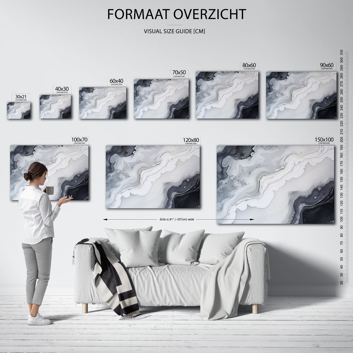 Vloeiende lijnen Poster