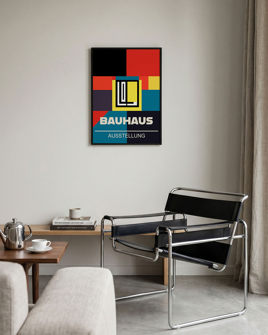 Kleurvlakken en lijnen Poster