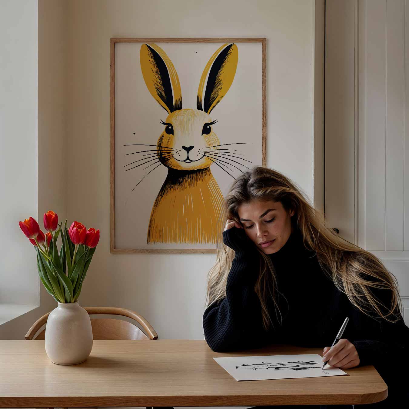 Schattige Konijnenposter-WallArtistic