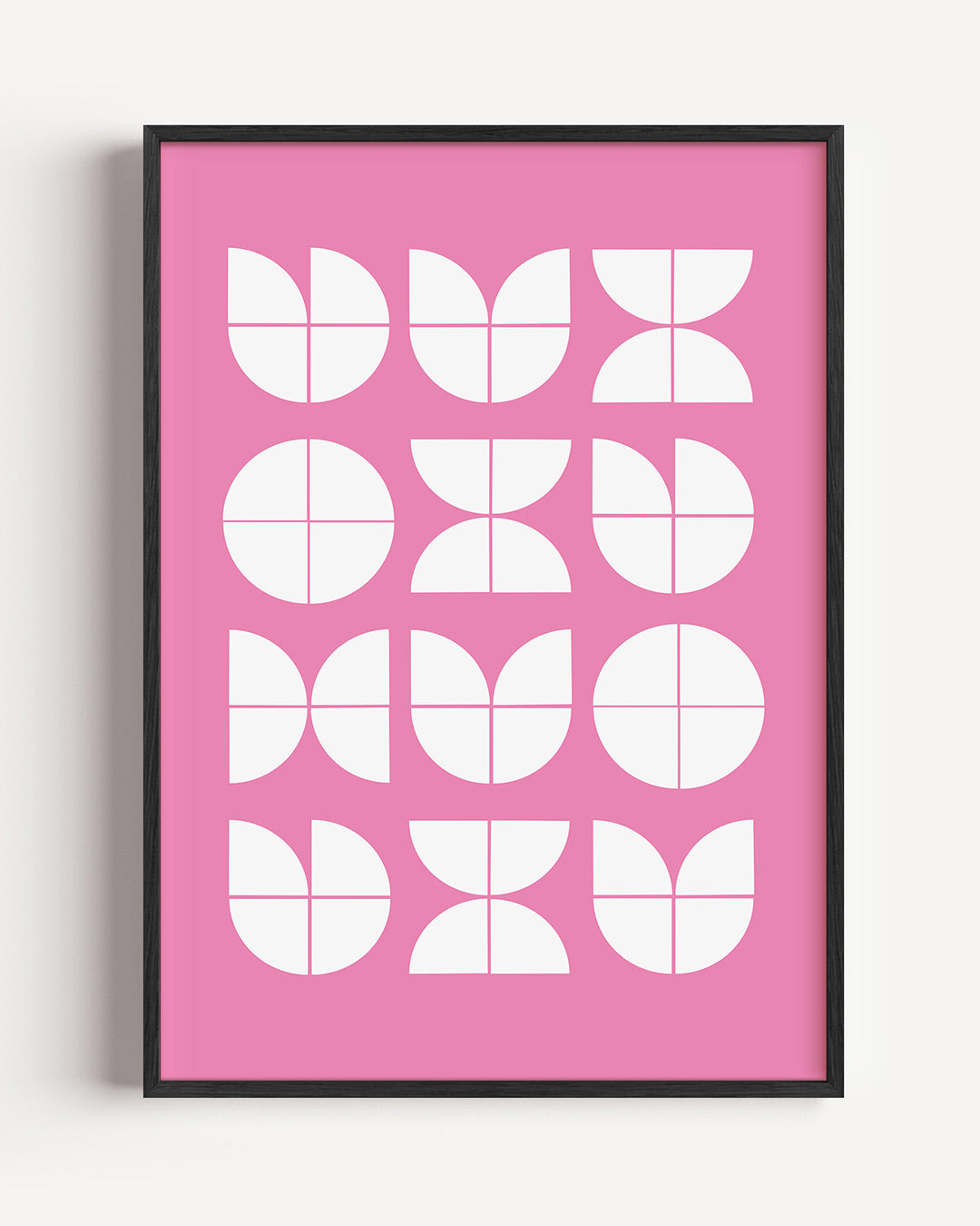 Vormenritme roze Poster