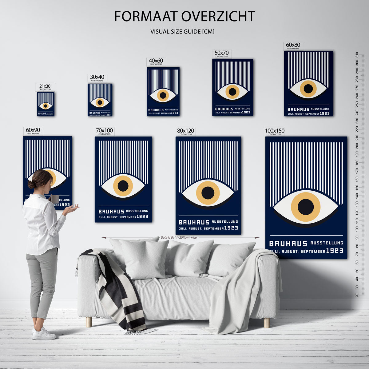 Lijnen en oog Poster