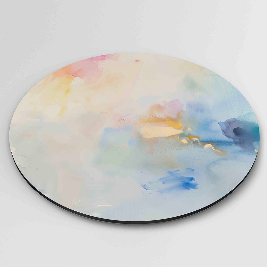 Abstracte pastelkleuren Muurcirkel