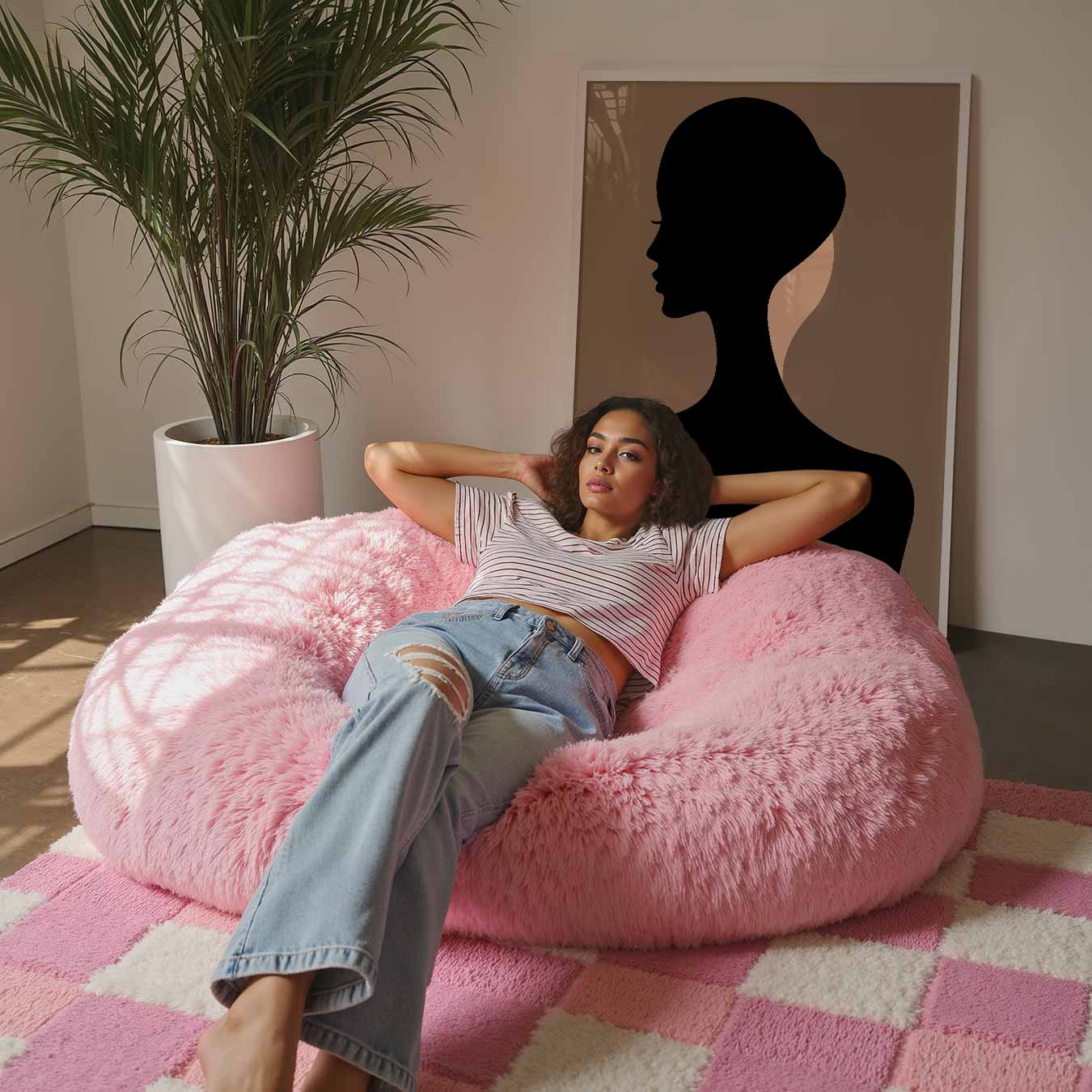 Elegante Silhouet Damesposter-WallArtistic