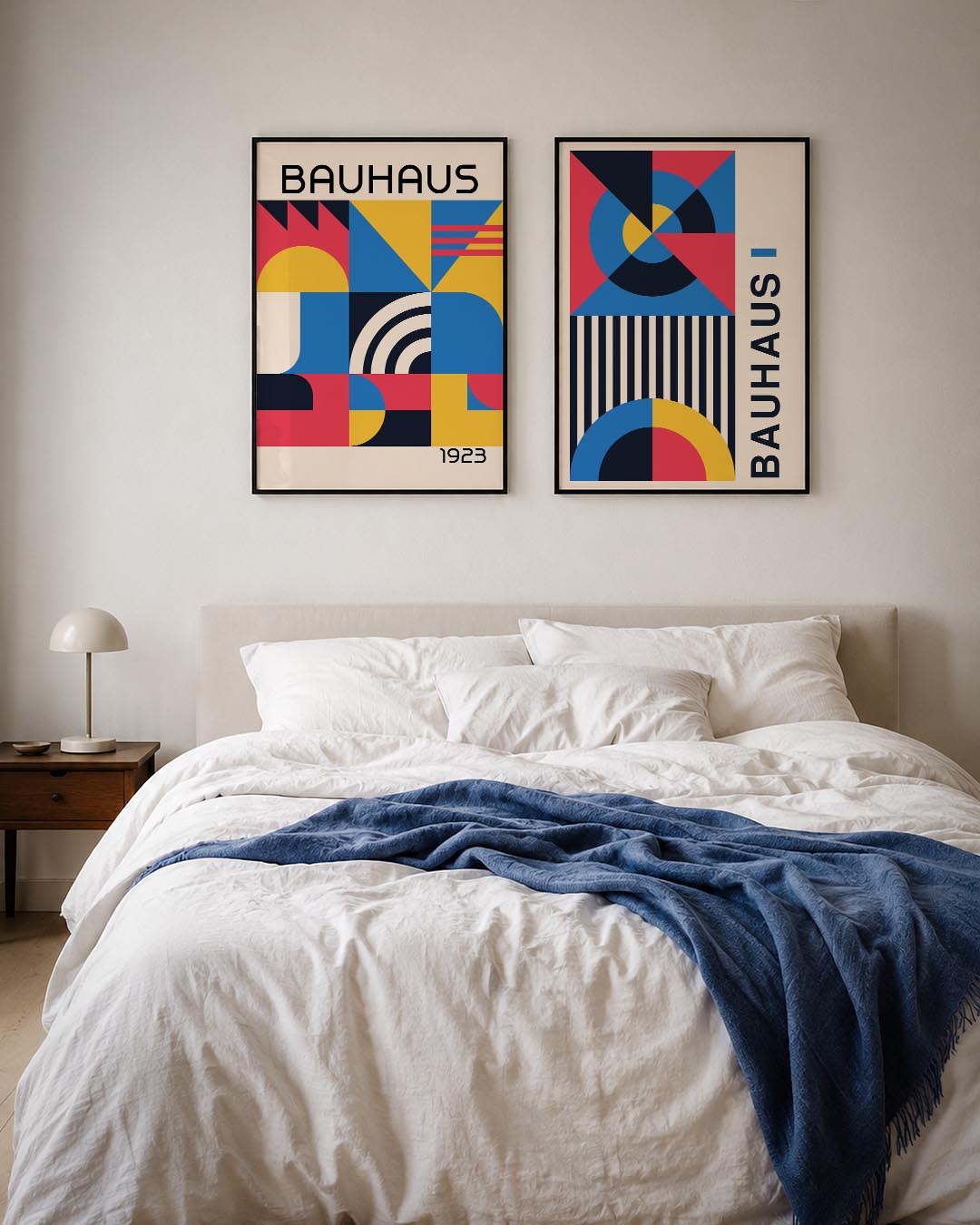 Kleurrijke vlakverdeling Posterset