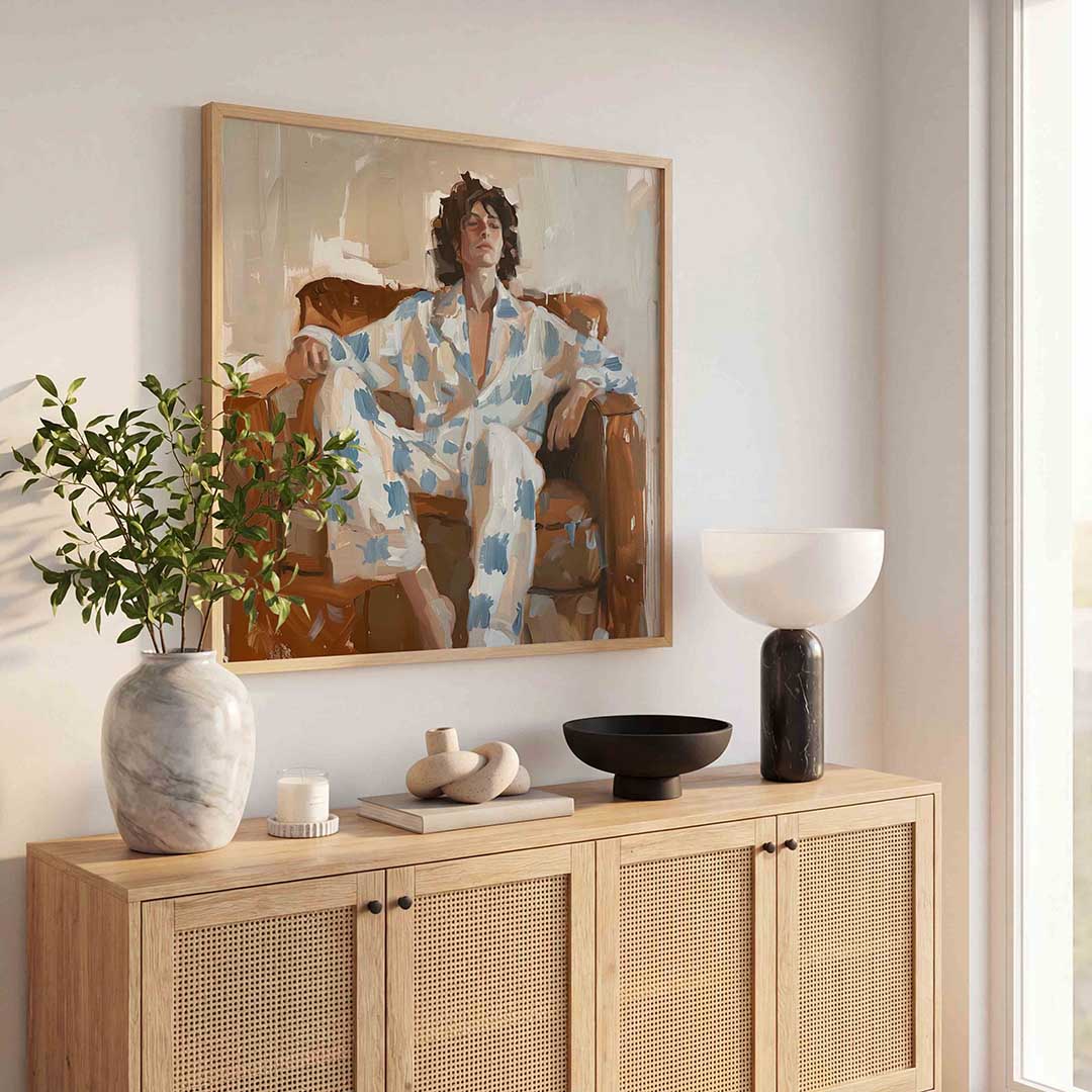 Persoon in pyjama Poster