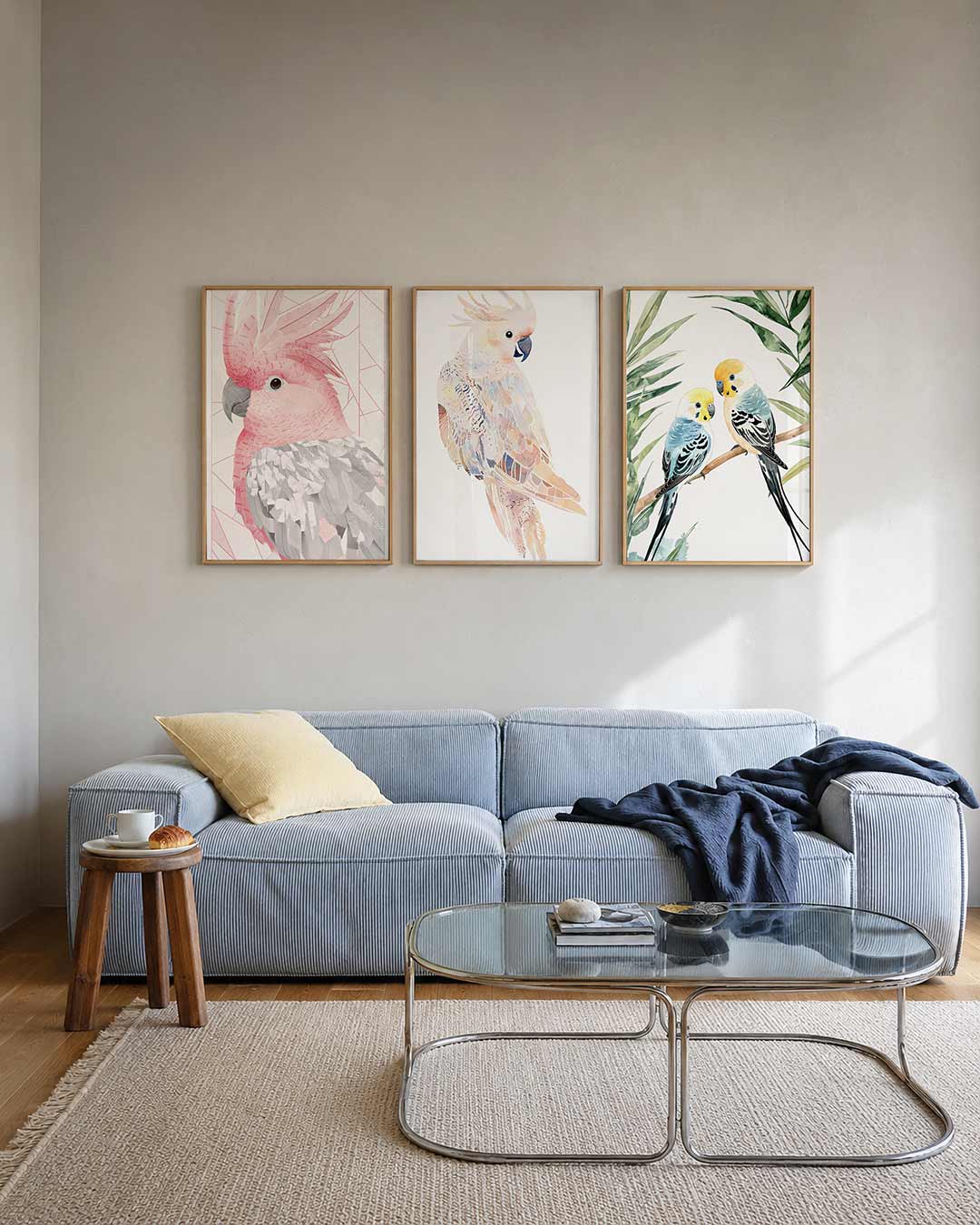 Vogels en lijnen Posterset