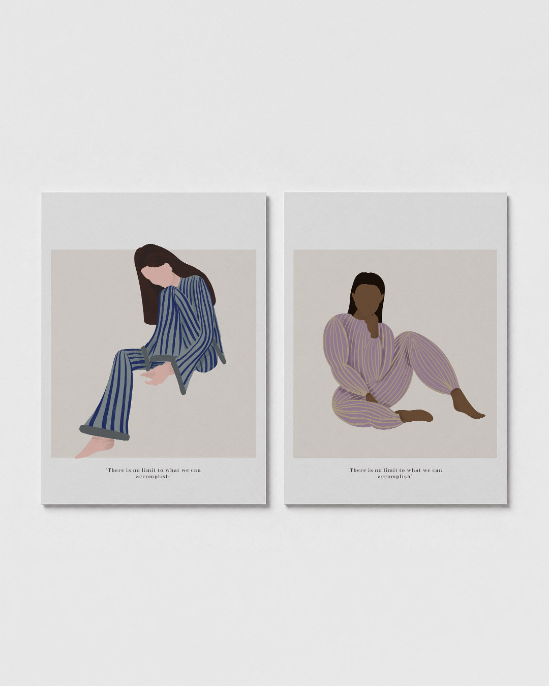 Gestreepte zithouding Posterset