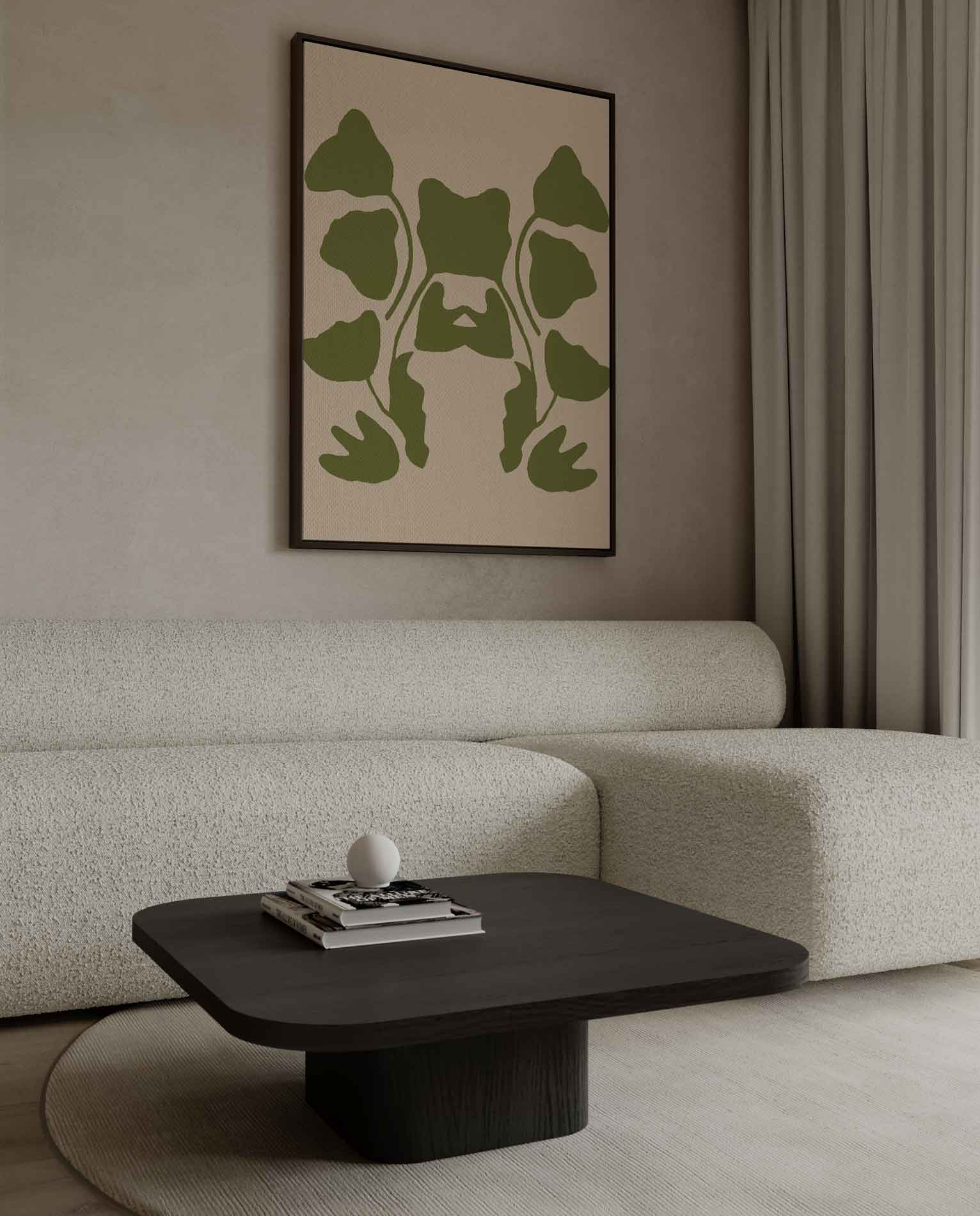 Speelse Symmetrie in Groen Kunstwerk-canvas-dibond-plexiglas-wanddecoratie-WallArtistic