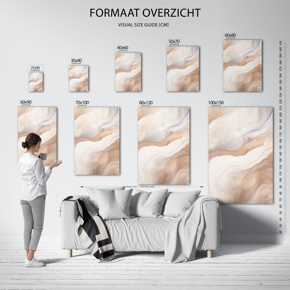 Golvende lijnen Poster