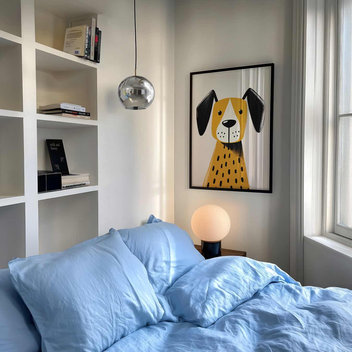 Schattige Hond Illustratie Poster-WallArtistic