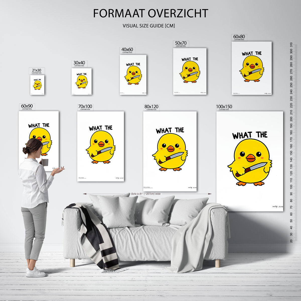 Kuiken met mes Poster