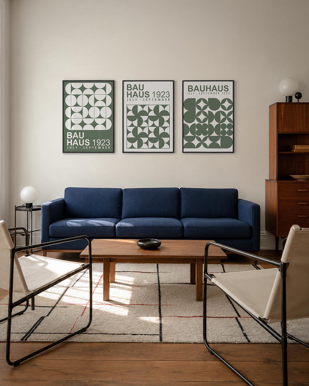 Cirkelpatroon en lijnen Posterset