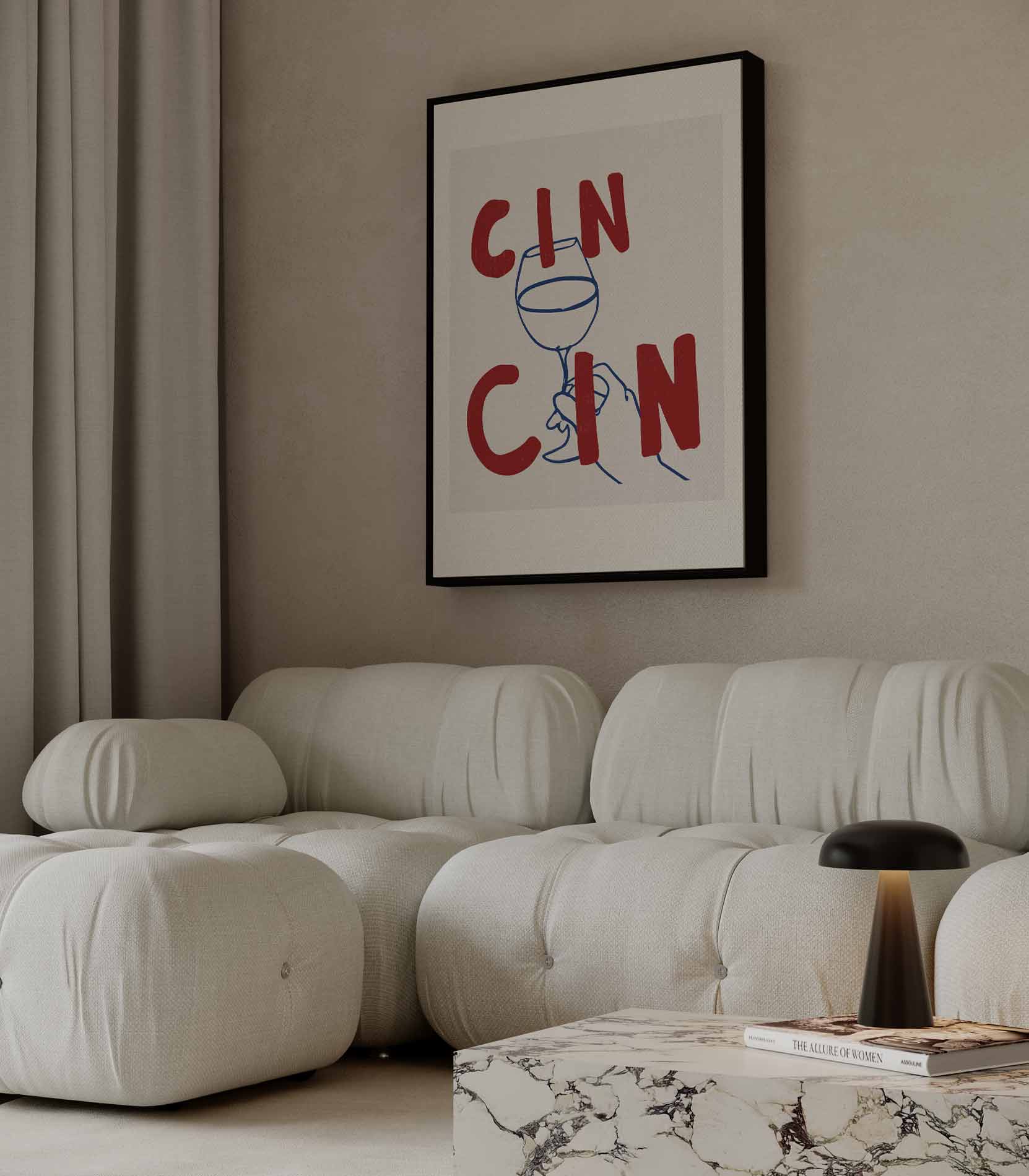 Cin Cin Cheers Art Print Kunstwerk-canvas-dibond-plexiglas-wanddecoratie-WallArtistic