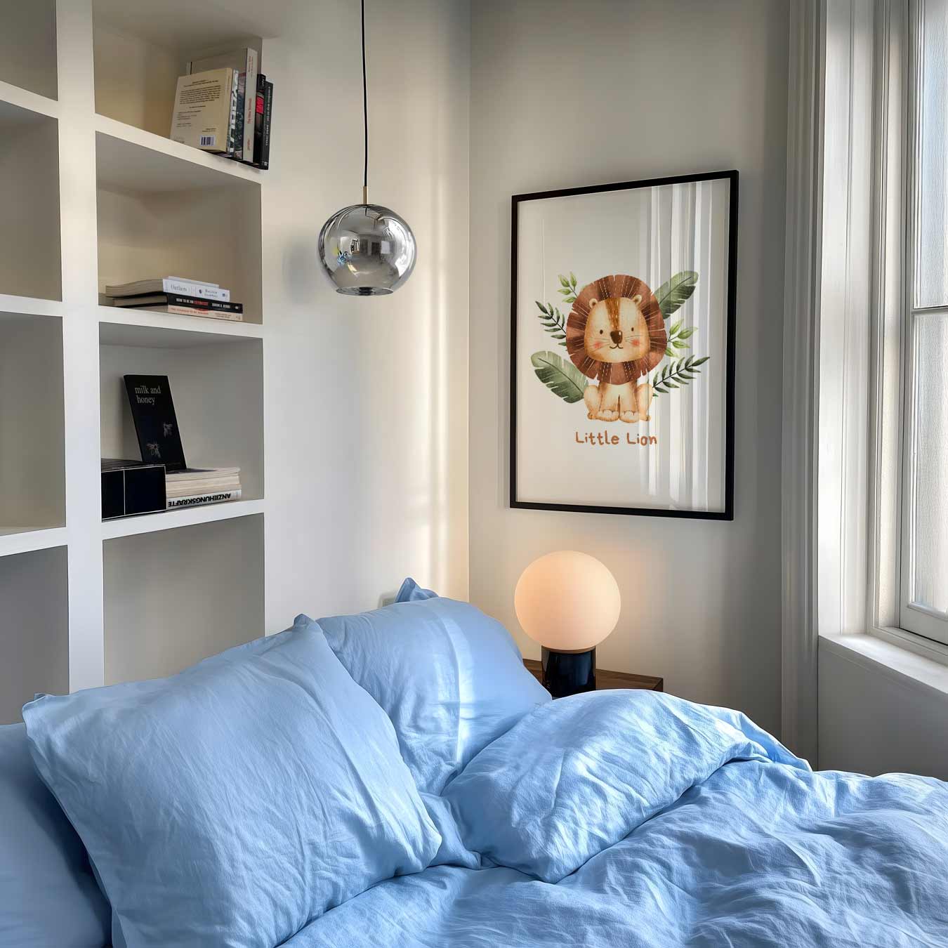 Schattige Leeuwen Babyslaapkamer Poster-WallArtistic