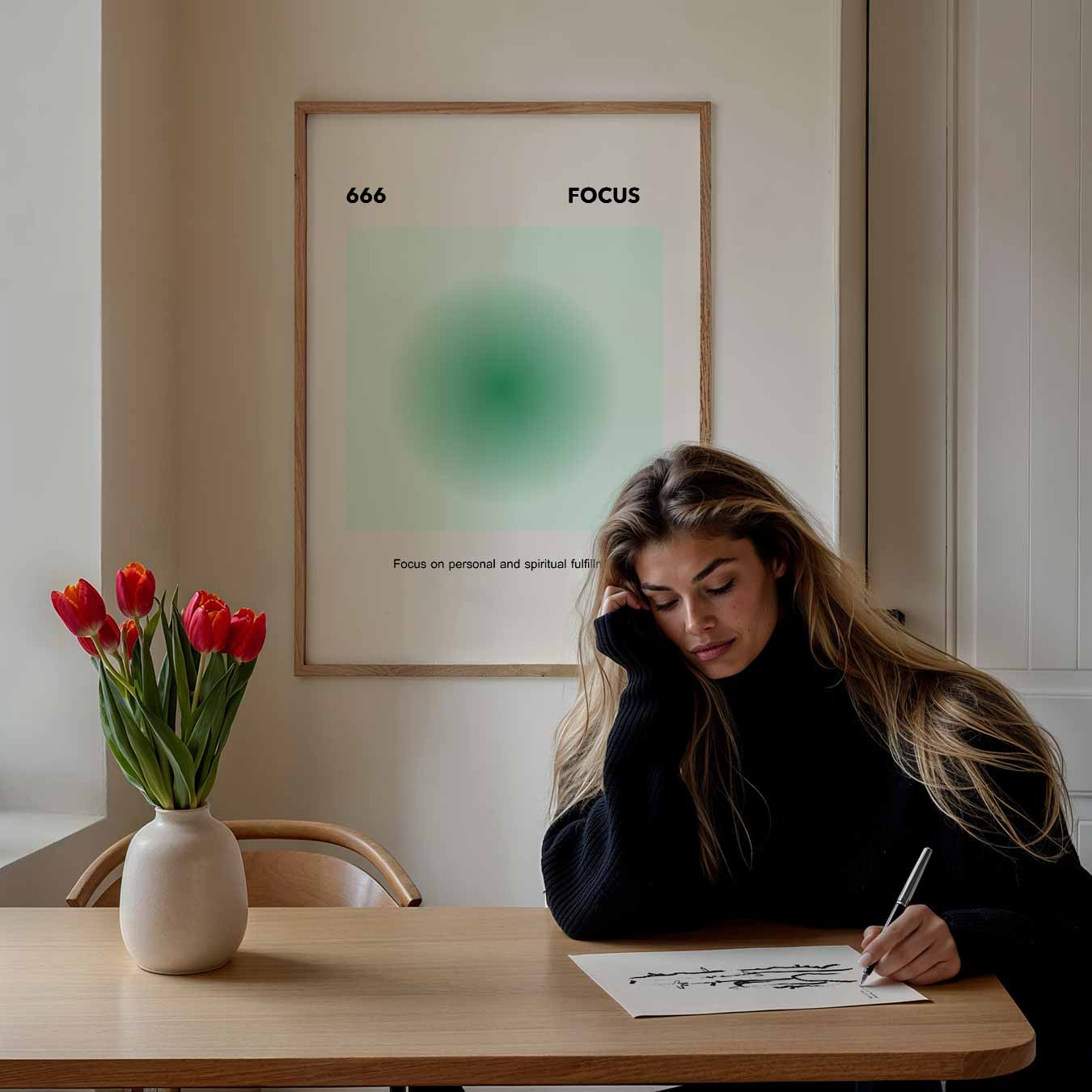 Groene Focus Inspiratieposter-WallArtistic