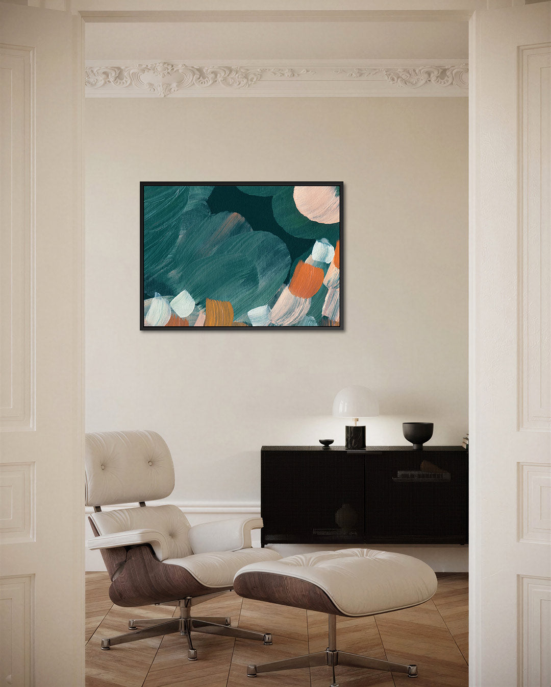 Dynamische borstelstreken Kunstwerk