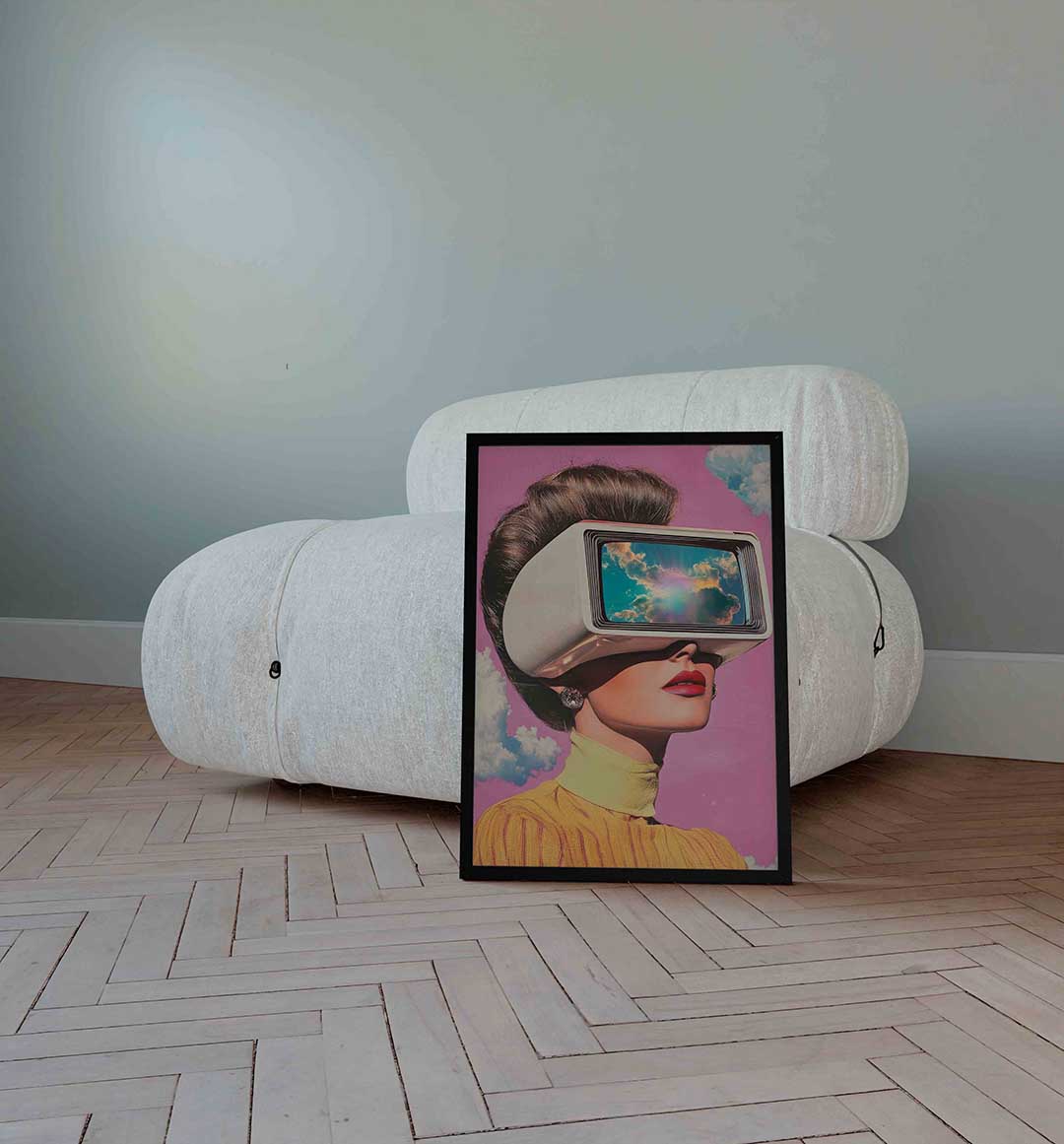 Vrouw met futuristische bril Poster