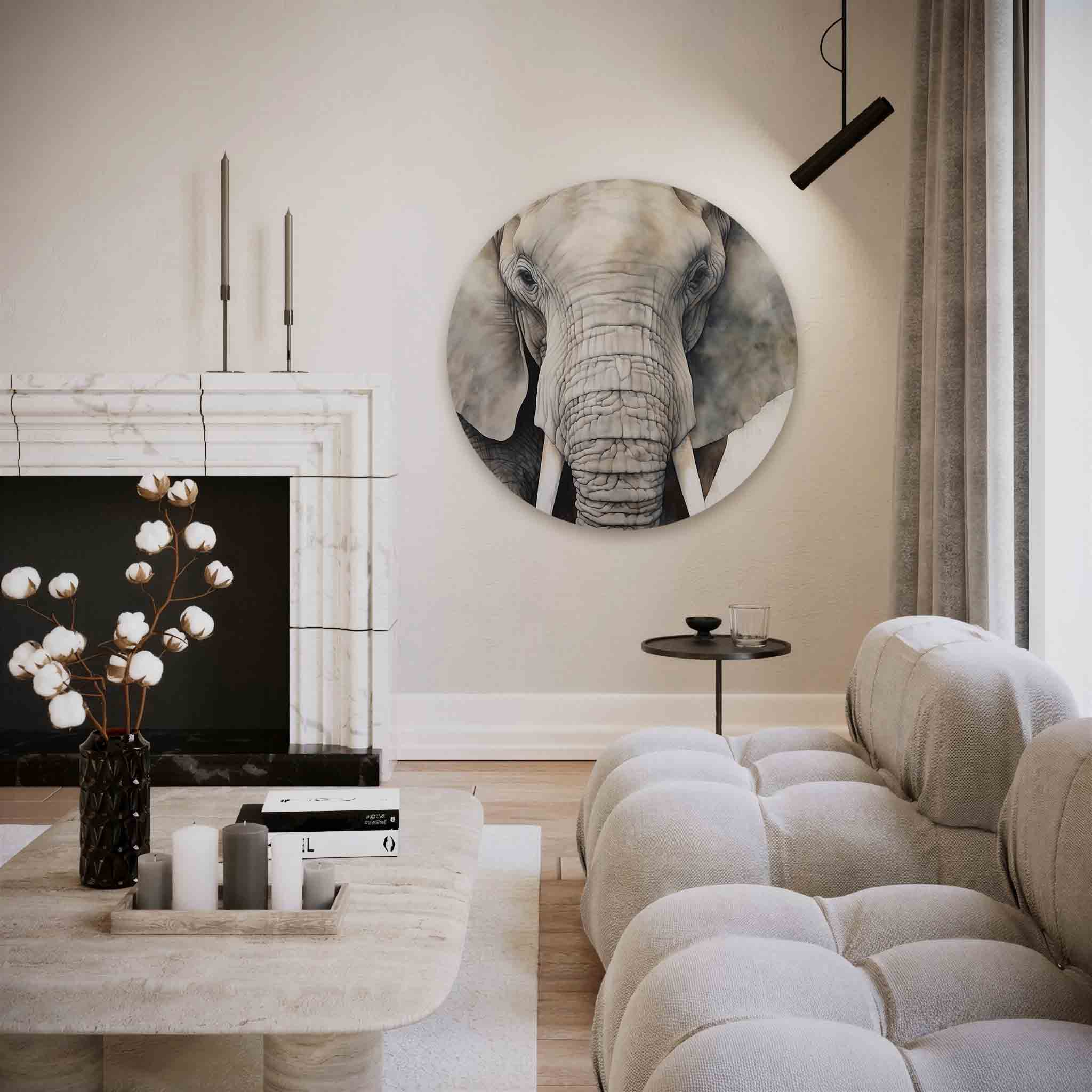 Olifant portret Muurcirkel