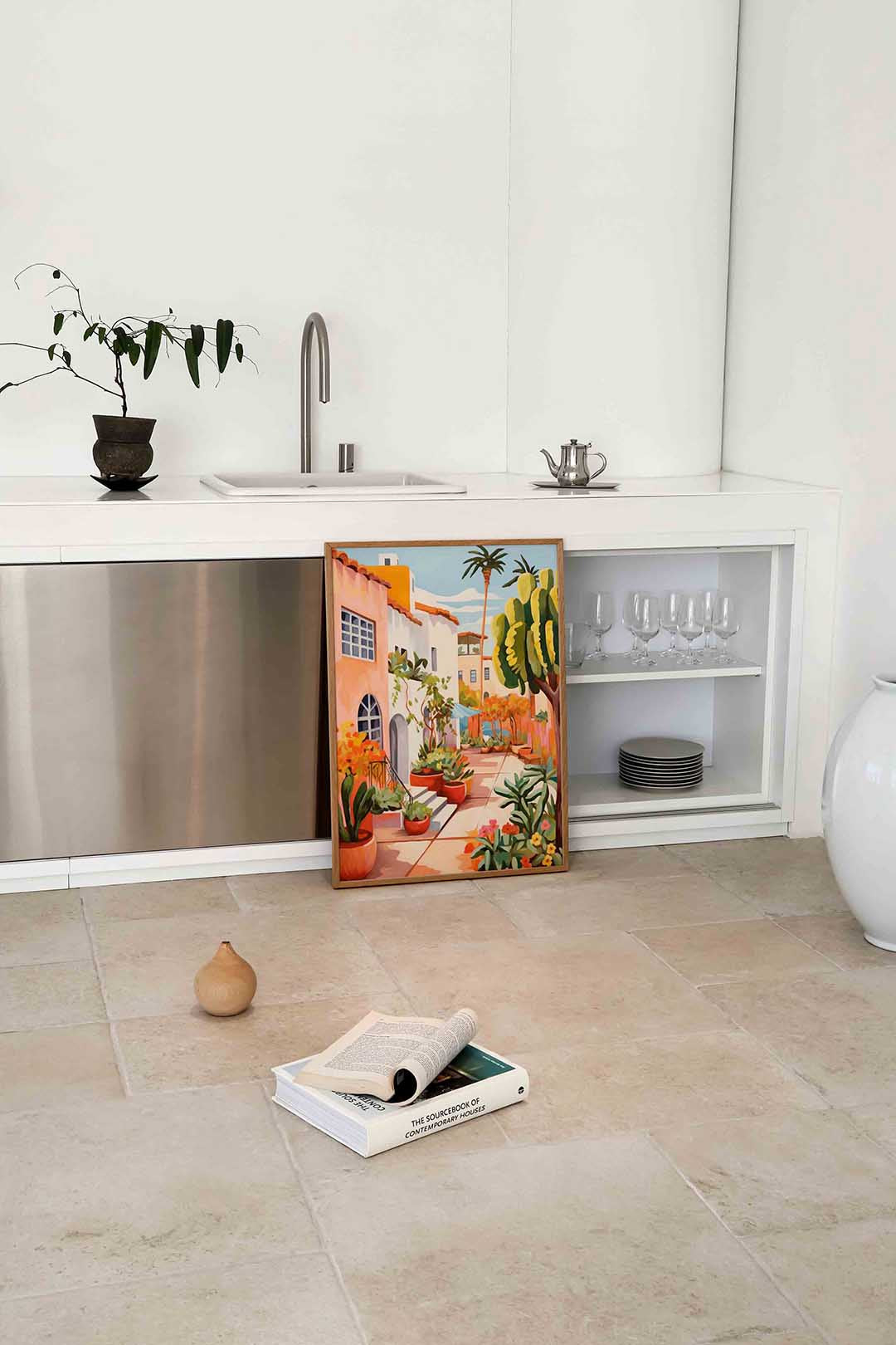 Mediterrane tuin Poster