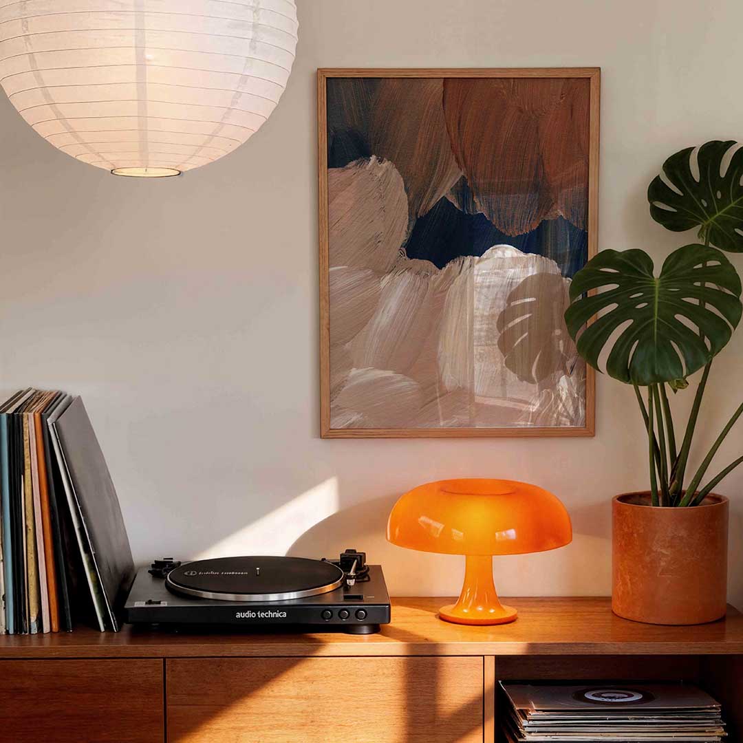 Abstracte penseelstreken Poster