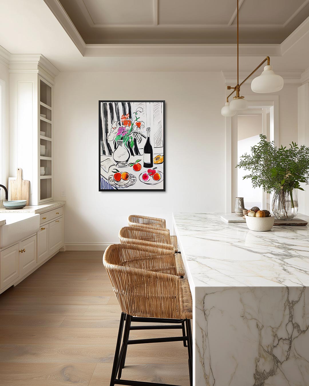 Kleurrijke bloemstilleven Kunstwerk