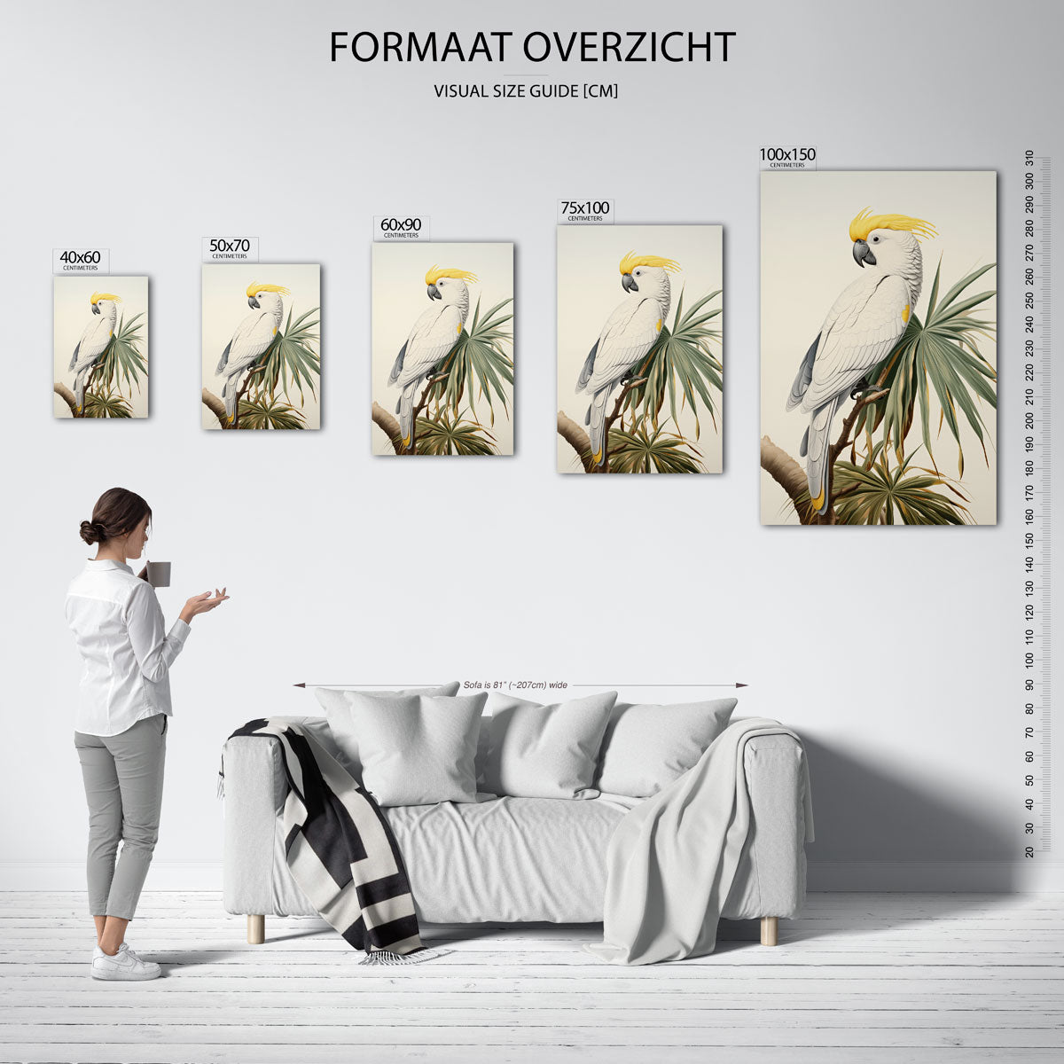 Exotische vogel illustratie Kunstwerk