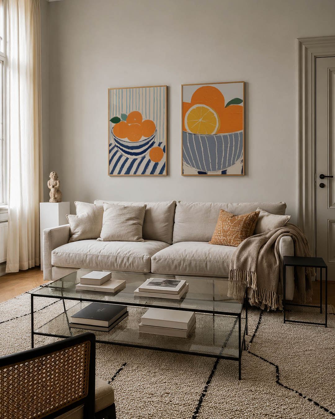 Fruit en strepen Posterset